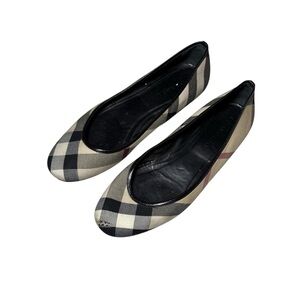 Burberry Nova Check Round Toe Ballet Flats